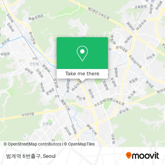 범계역 6번출구 map