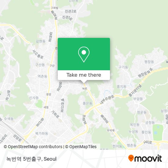 녹번역 5번출구 map