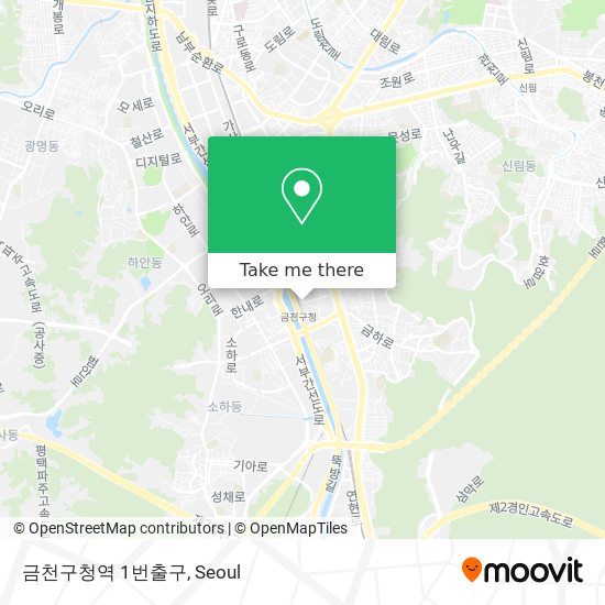 금천구청역 1번출구 map