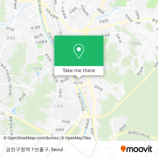 금천구청역 1번출구 map