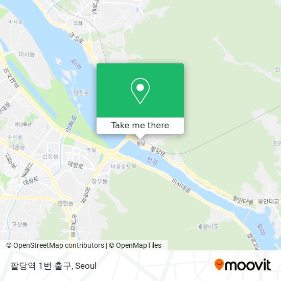 팔당역 1번 출구 map