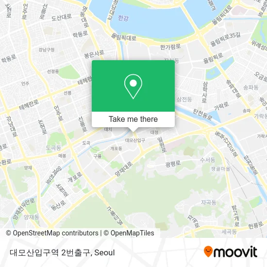 대모산입구역 2번출구 map