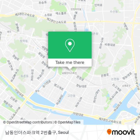 남동인더스파크역 2번출구 map