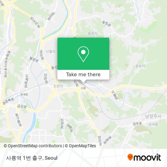 사릉역 1번 출구 map