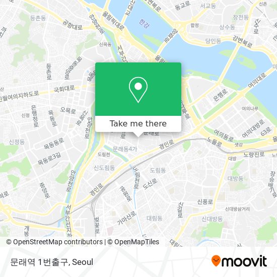 문래역 1번출구 map