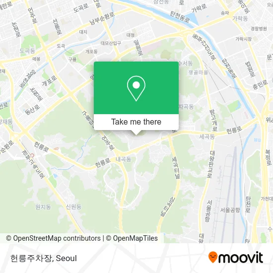 헌릉주차장 map
