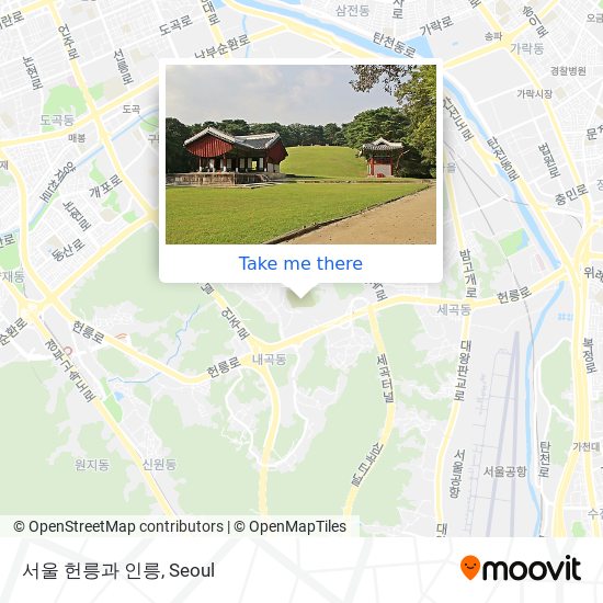 서울 헌릉과 인릉 map