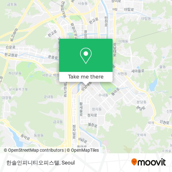 한솔인피니티오피스텔 map