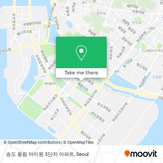 송도 풍림 아이원 3단지 아파트 map