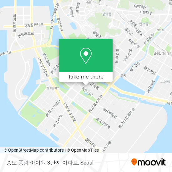 송도 풍림 아이원 3단지 아파트 map