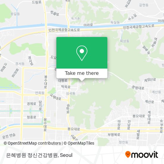 은혜병원 정신건강병원 map