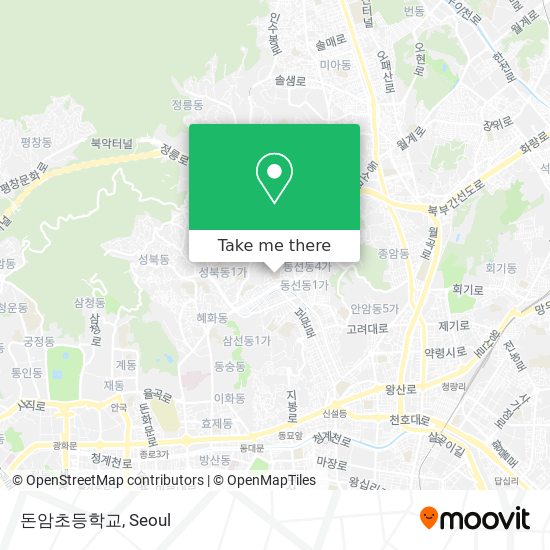 돈암초등학교 map