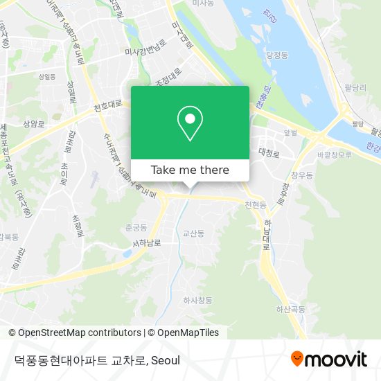 덕풍동현대아파트 교차로 map