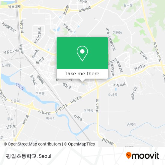 평일초등학교 map