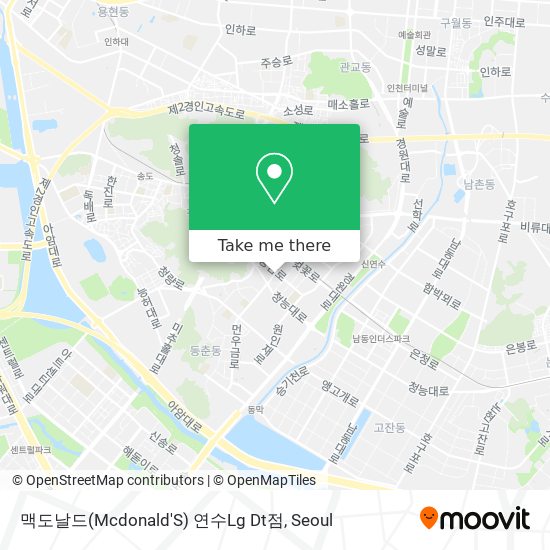 맥도날드(Mcdonald'S) 연수Lg Dt점 map