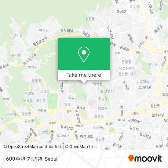 600주년 기념관 map