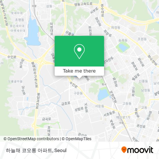 하늘채 코오롱 아파트 map
