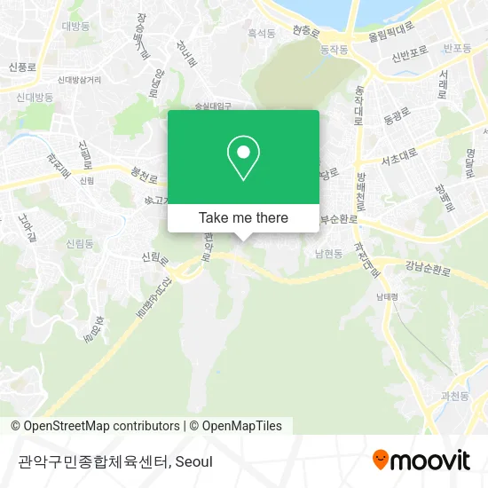 관악구민종합체육센터 map