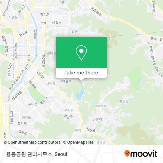 율동공원 관리사무소 map