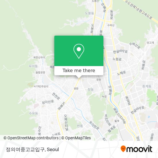 정의여중고교입구 map