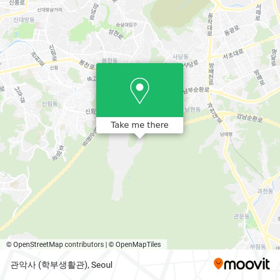 관악사 (학부생활관) map