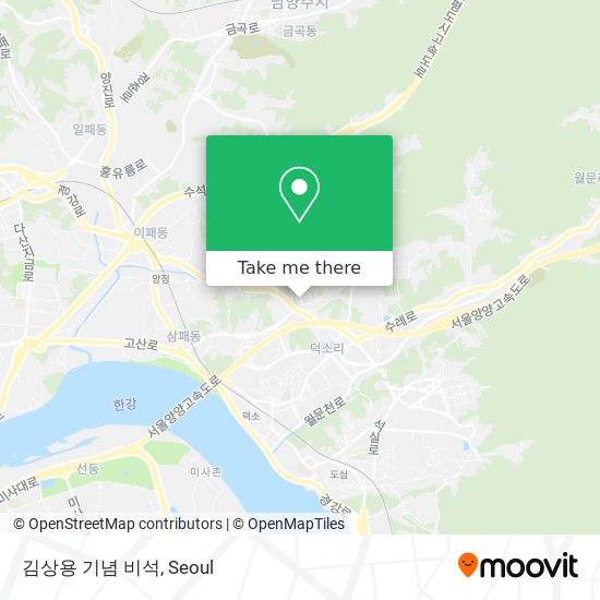 김상용 기념 비석 map