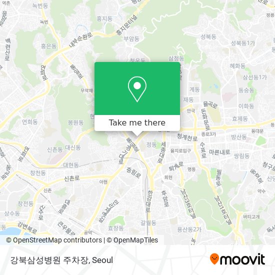 강북삼성병원 주차장 map