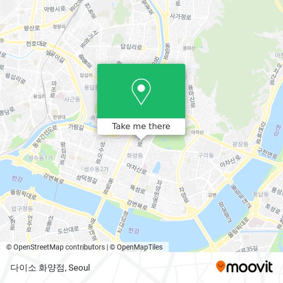 다이소 화양점 map