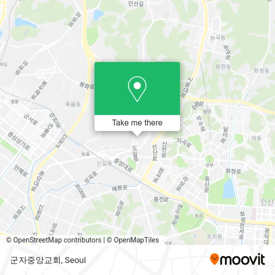 군자중앙교회 map
