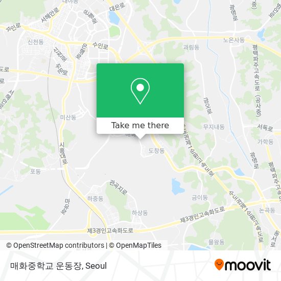 매화중학교 운동장 map