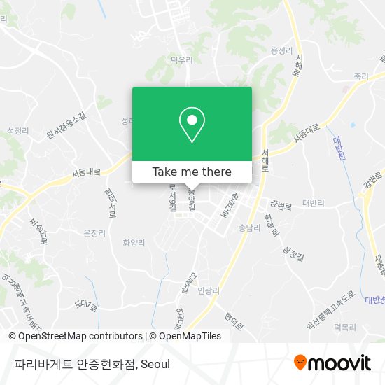 파리바게트 안중현화점 map
