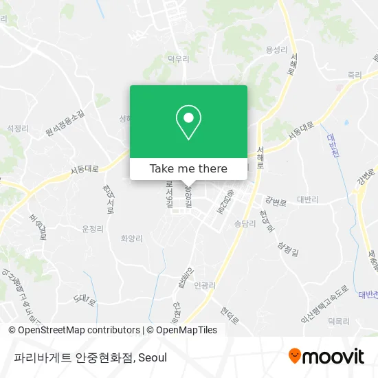 파리바게트 안중현화점 map