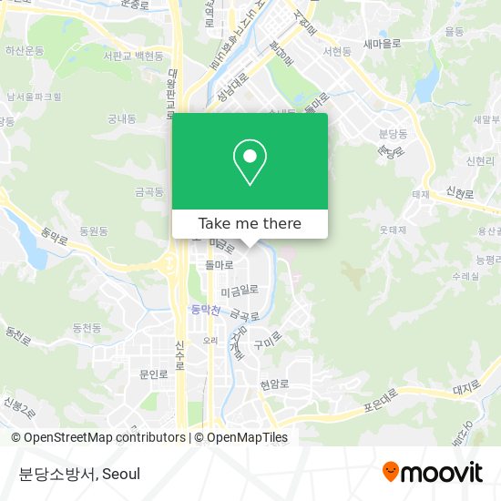 분당소방서 map
