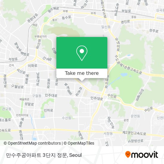 만수주공아파트 3단지 정문 map