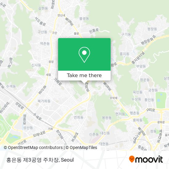 홍은동 제3공영 주차장 map