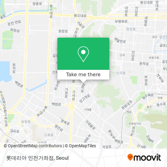 롯데리아 인전가좌점 map