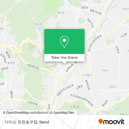 다이소 포천송우점 map