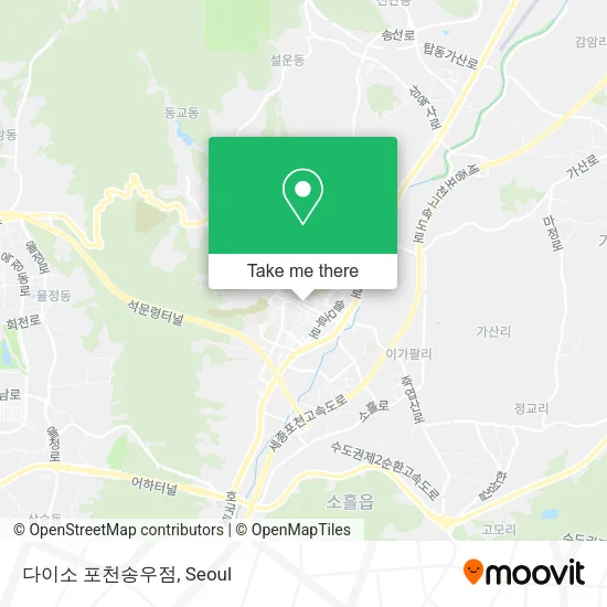 다이소 포천송우점 map