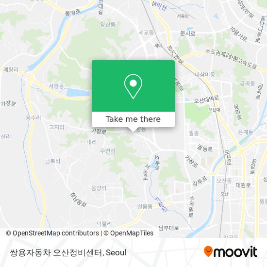 쌍용자동차 오산정비센터 map