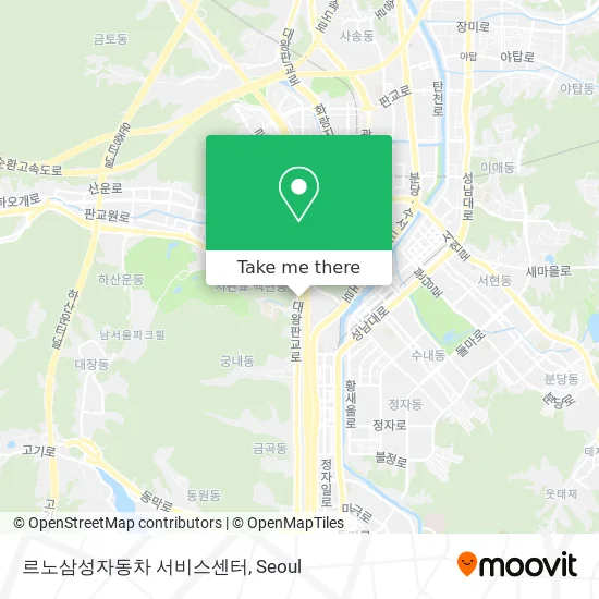 르노삼성자동차 서비스센터 map