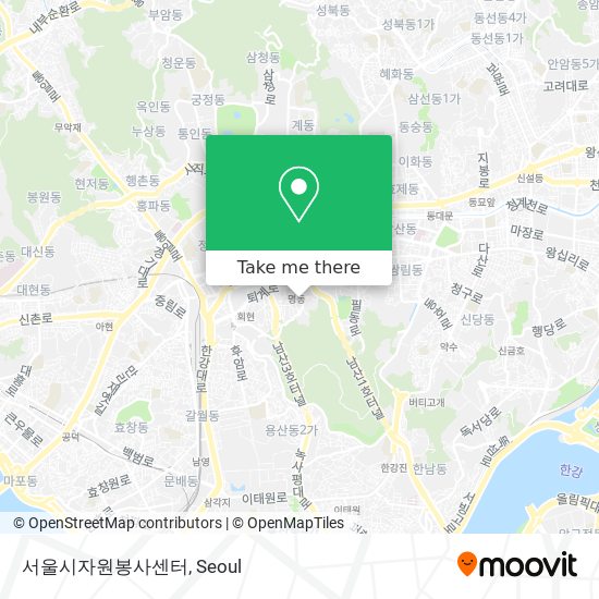 서울시자원봉사센터 map