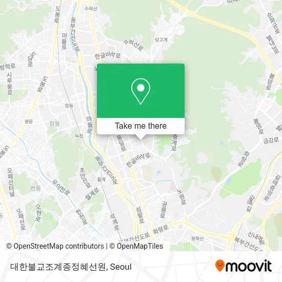 대한불교조계종정혜선원 map