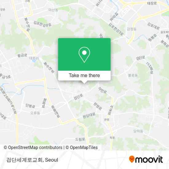 검단세계로교회 map