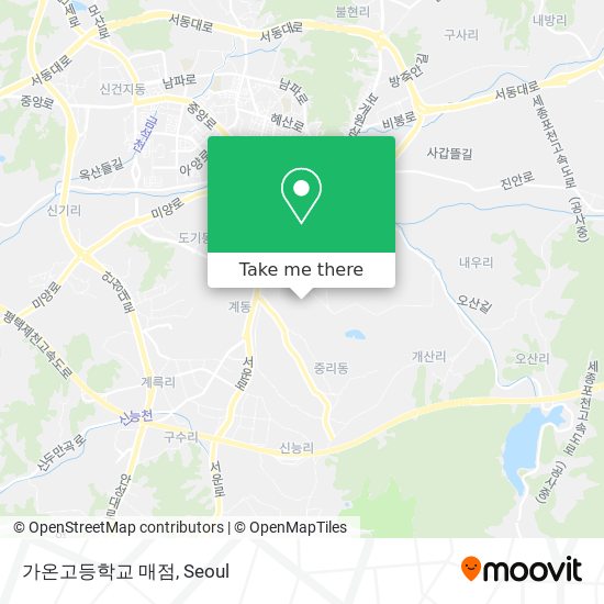 가온고등학교 매점 map