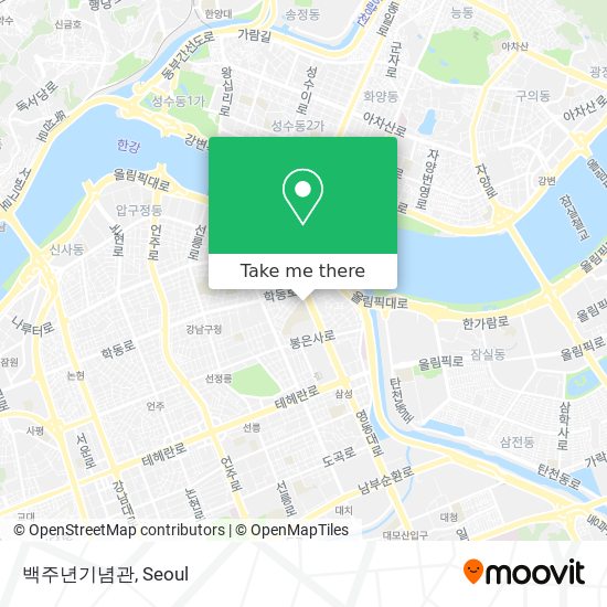 백주년기념관 map