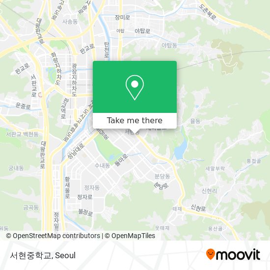 서현중학교 map