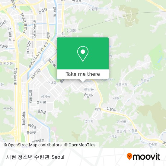 서현 청소년 수련관 map