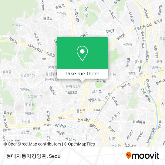 현대자동차경영관 map