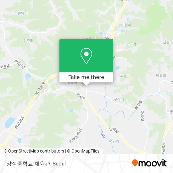 양성중학교 체육관 map