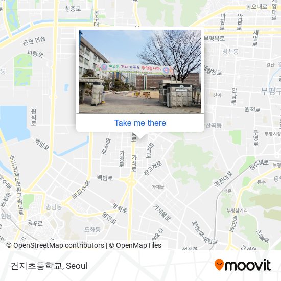 건지초등학교 map